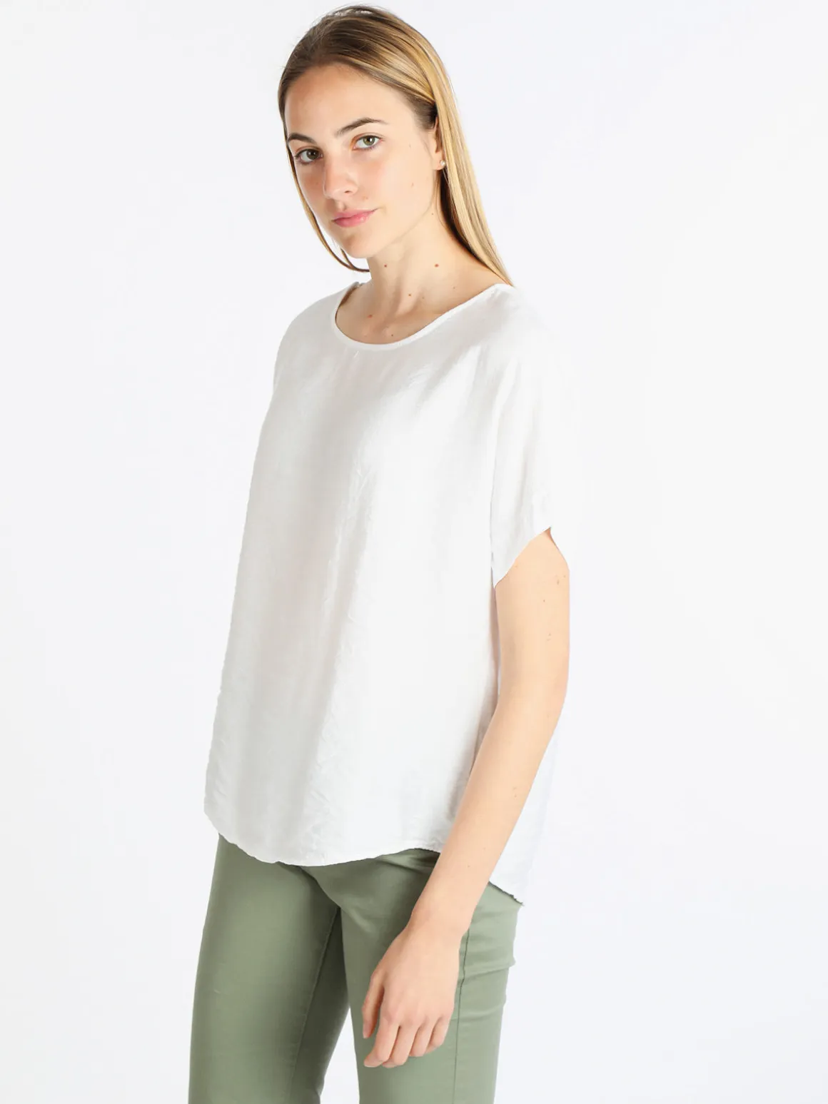 Solada Blusa leggera donna manica corta