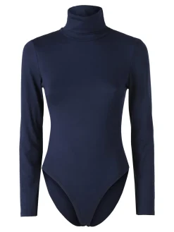 Solada Body dolcevita da donna a maniche lunghe - blu scuro