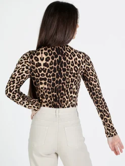 Solada Body donna a maniche lunghe con stampa animalier
