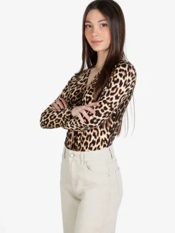 Solada Body donna a maniche lunghe con stampa animalier
