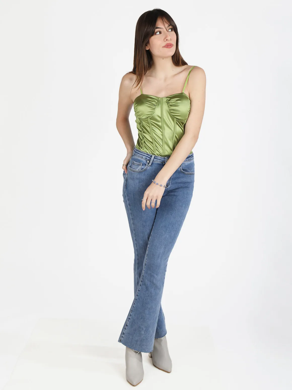 Solada Body donna effetto raso con coppe imbottite