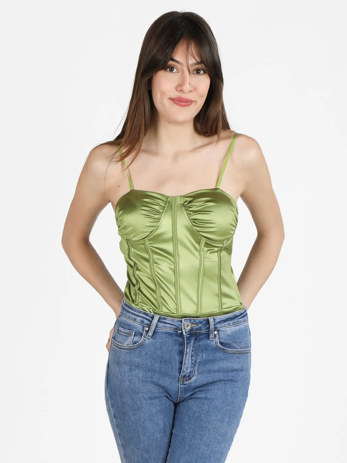 Solada Body donna effetto raso con coppe imbottite