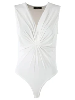 Solada Body donna smanicato con scollo a V - bianco