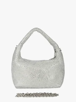 Solada Borsa a mano con strass - argento