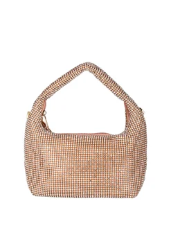 Solada Borsa a mano con strass - champagne