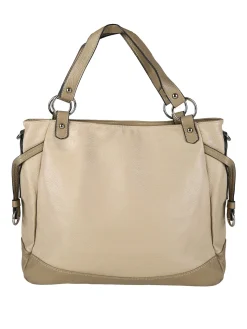 Solada Borsa a spalla da donna bicolore - taupe