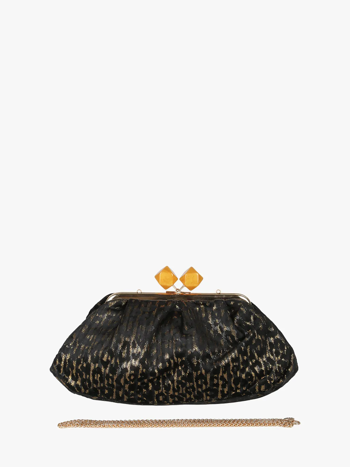 Solada Borsa clutch da donna animalier - oro