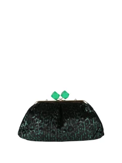 Solada Borsa clutch da donna animalier - verde