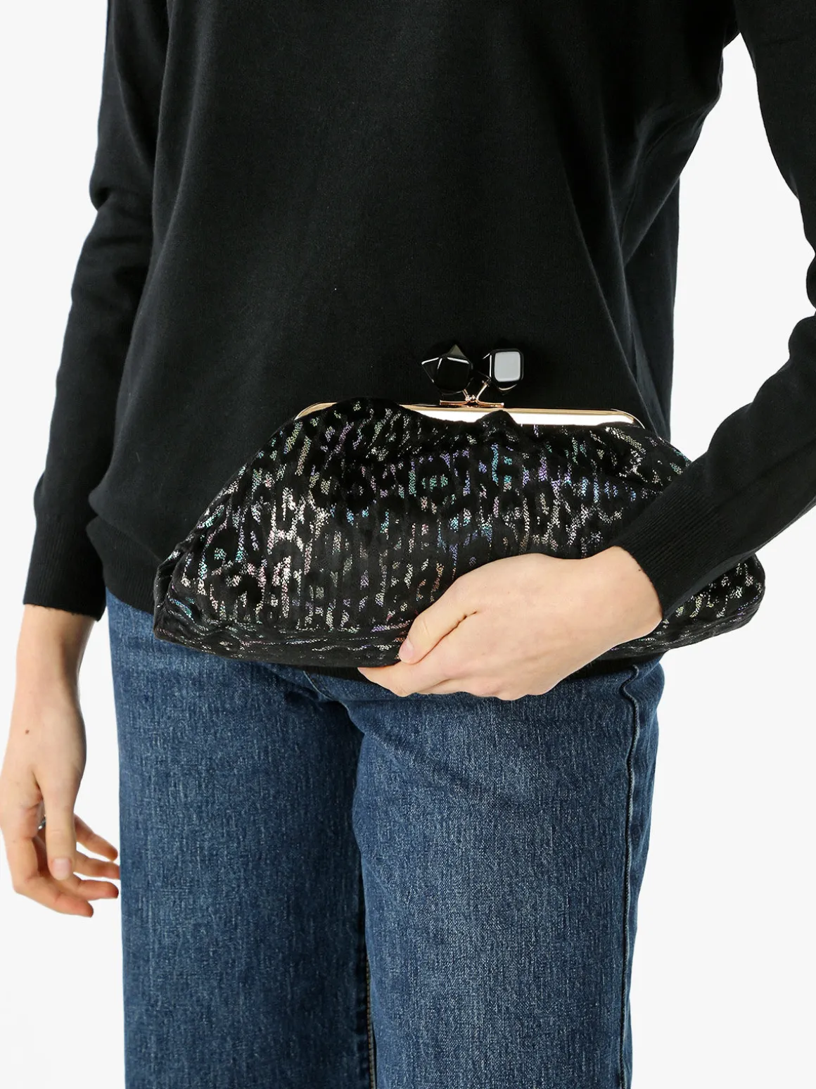 Solada Borsa clutch da donna animalier - multicolore