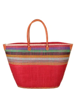 Solada Borsa da mare in paglia colorata