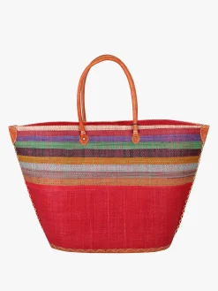 Solada Borsa da mare in paglia colorata