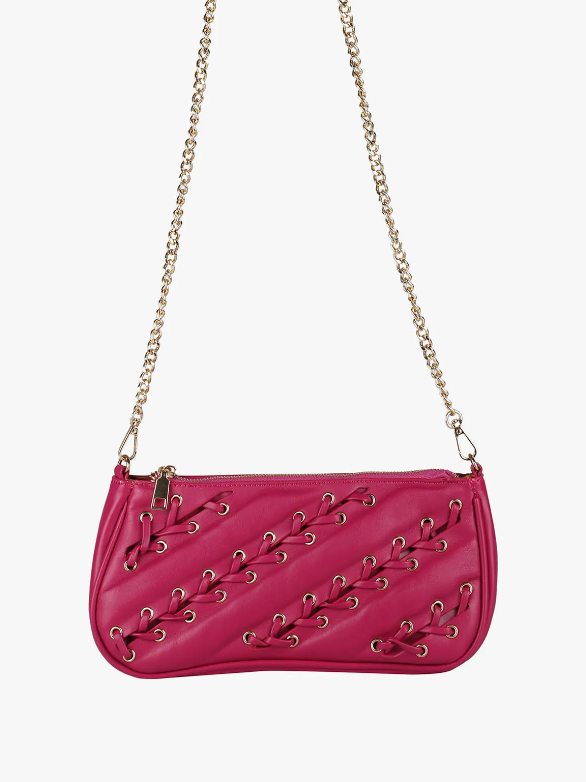 Solada Borsa donna con intrecci - fucsia