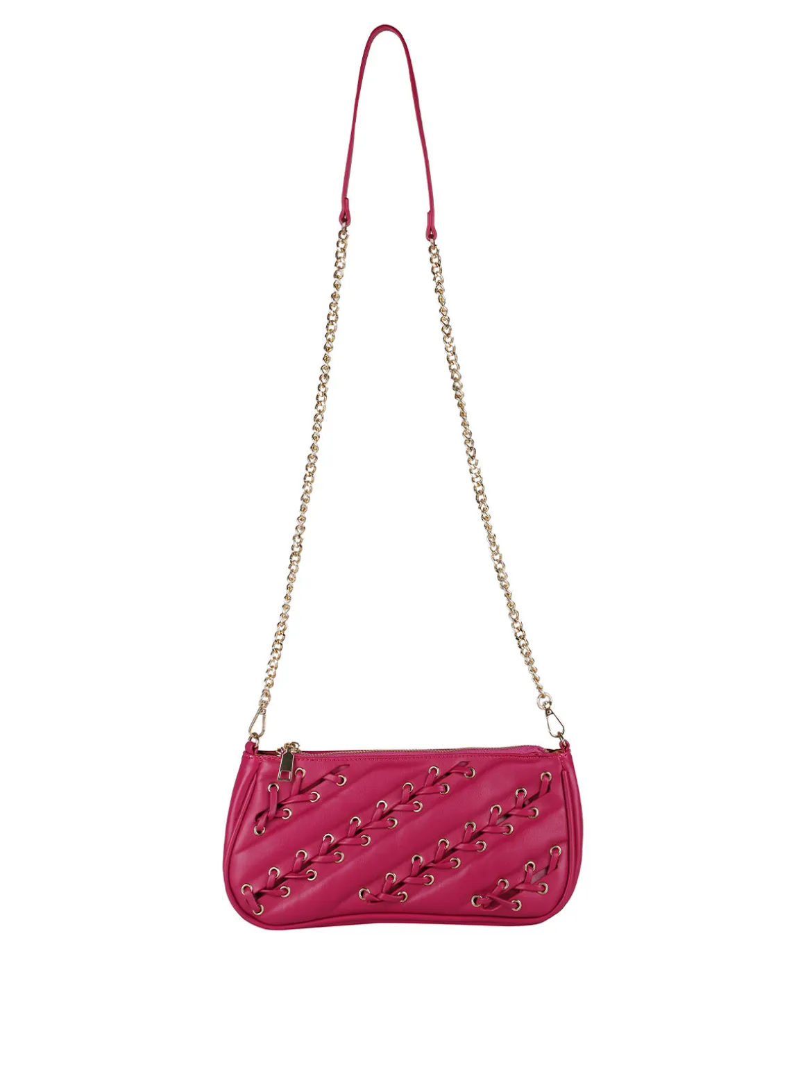 Solada Borsa donna con intrecci - fucsia