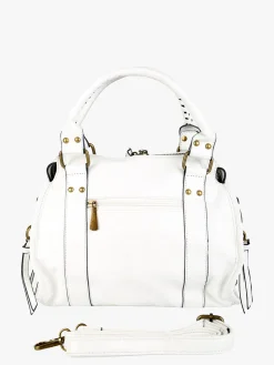 Solada Borsa donna frame con doppi manici - bianco