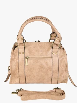 Solada Borsa donna frame con doppi manici - cammello