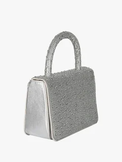 Solada Borsa donna gioiello con strass - bianco