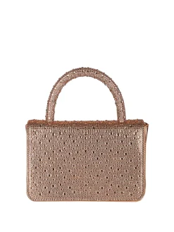 Solada Borsa donna gioiello con strass - champagne