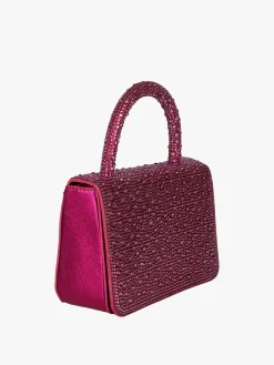 Solada Borsa donna gioiello con strass - fucsia