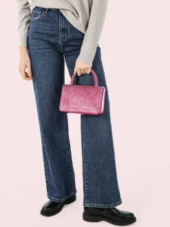 Solada Borsa donna gioiello con strass - fucsia