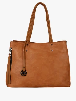 Solada Borsa donna in ecopelle con doppi manici - cammello