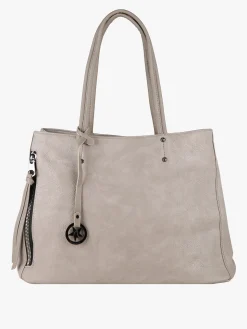 Solada Borsa donna in ecopelle con doppi manici - grigio