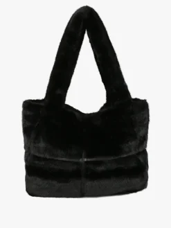 Solada Borsa donna in pelliccia sintetica - nero
