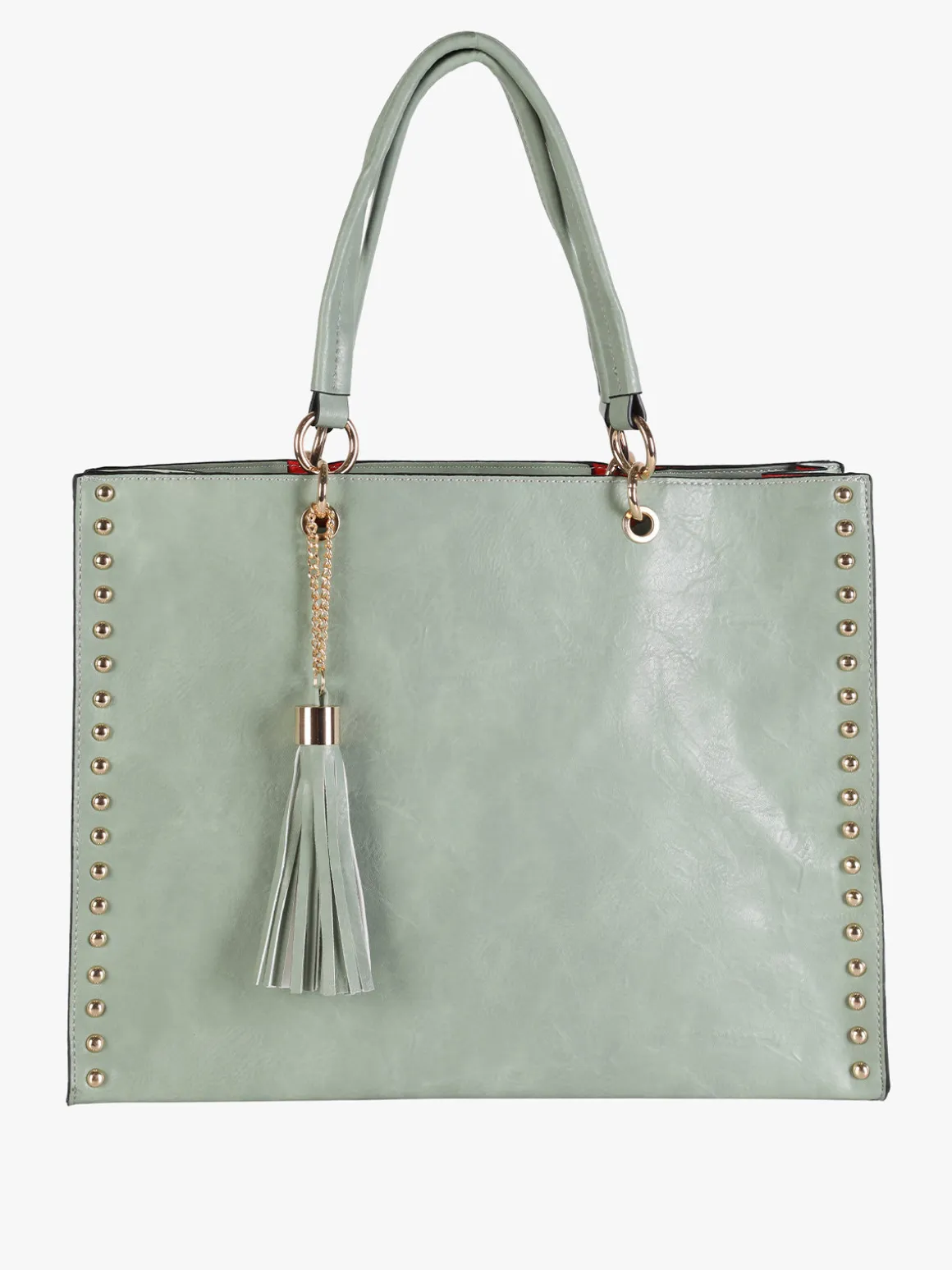 Solada Borsa donna shopper in similpelle con borchie