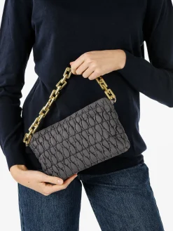 Solada Borsa donna trapuntata con tracolla - grigio scuro