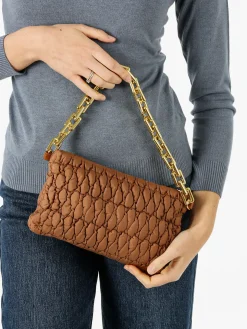 Solada Borsa donna trapuntata con tracolla - blu scuro