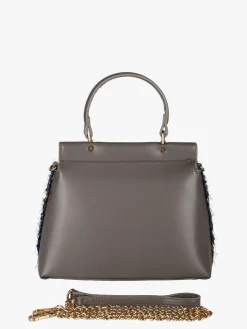 Solada Borsa gioiello con paillettes e strass - grigio scuro