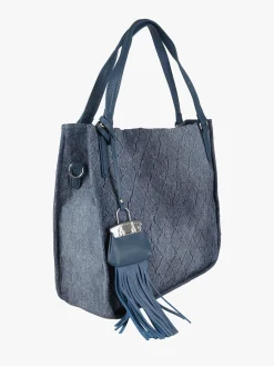 Solada Borsa hobo da donna con doppi manici - blu scuro