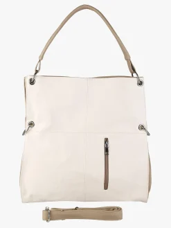 Solada Borsa hobo da donna in ecopelle - panna