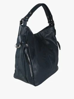 Solada Borsa hobo da donna in ecopelle - blu scuro
