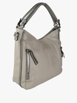 Solada Borsa hobo da donna in ecopelle - grigio chiaro