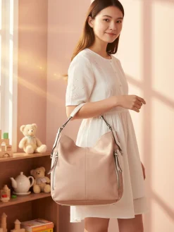 Solada Borsa hobo da donna in ecopelle - blu scuro