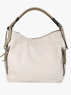 Solada Borsa hobo da donna in ecopelle - panna