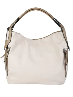 Solada Borsa hobo da donna in ecopelle - panna