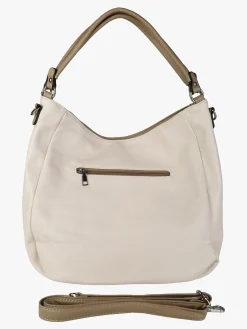 Solada Borsa hobo da donna in ecopelle - panna