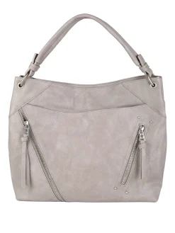 Solada Borsa hobo da donna in ecopelle - grigio