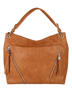 Solada Borsa hobo da donna in ecopelle - cammello