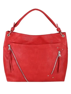Solada Borsa hobo da donna in ecopelle - rosso