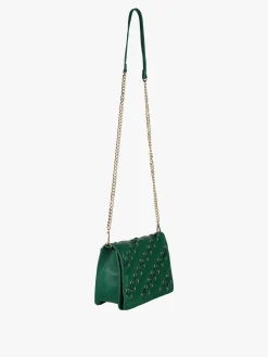 Solada Borsa rigida a tracolla con manico a catena - verde