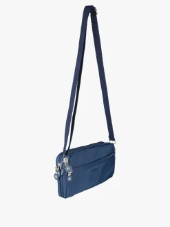 Solada Borsetta a tracolla rettangolare da donna in nylon - blu scuro