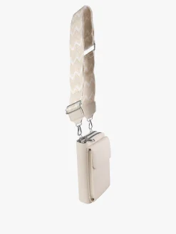 Solada Borsetta portafoglio a tracolla con porta telefono - beige