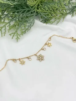 Solada Bracciale con fiocchi di neve in acciaio donna