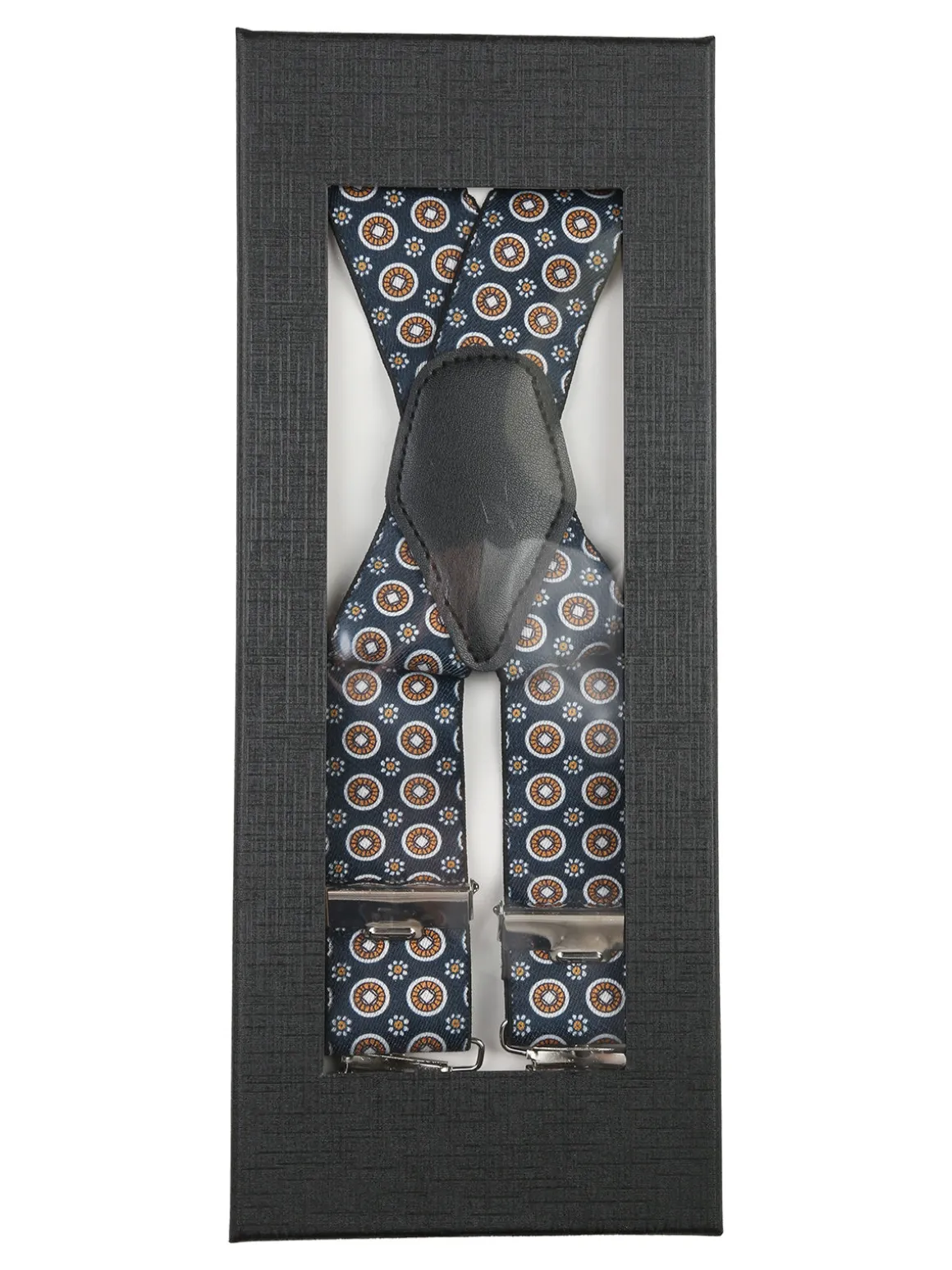 Solada Bretelle elastiche da uomo con stampe - blu scuro