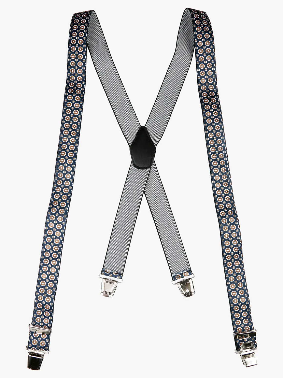 Solada Bretelle elastiche da uomo con stampe - blu scuro