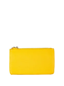 Solada Bustina donna in ecopelle con zip - giallo