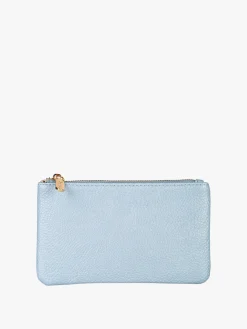 Solada Bustina donna in ecopelle con zip - azzurro
