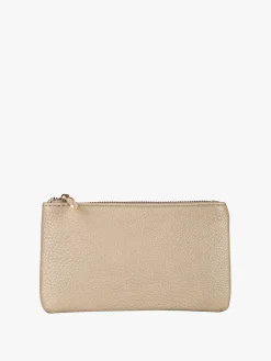 Solada Bustina donna in ecopelle con zip - taupe